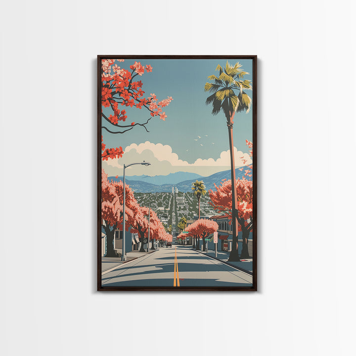 Inglewood Travel Poster, Framed Canvas Print, City Travel Poster, Travel Wall Art, Vintage Travel, Retro Wall Art, Minimalist Poster