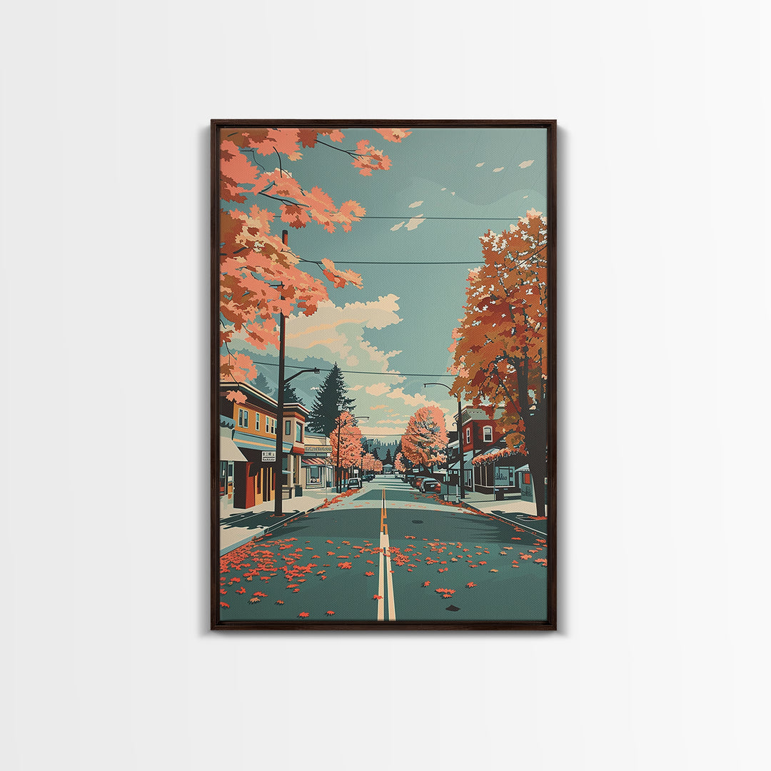 Kent Travel Poster, Framed Canvas Print, City Art Print, Travel Wall Art, Retro Travel Print, Travel Art Print, Watercolor Cityscape