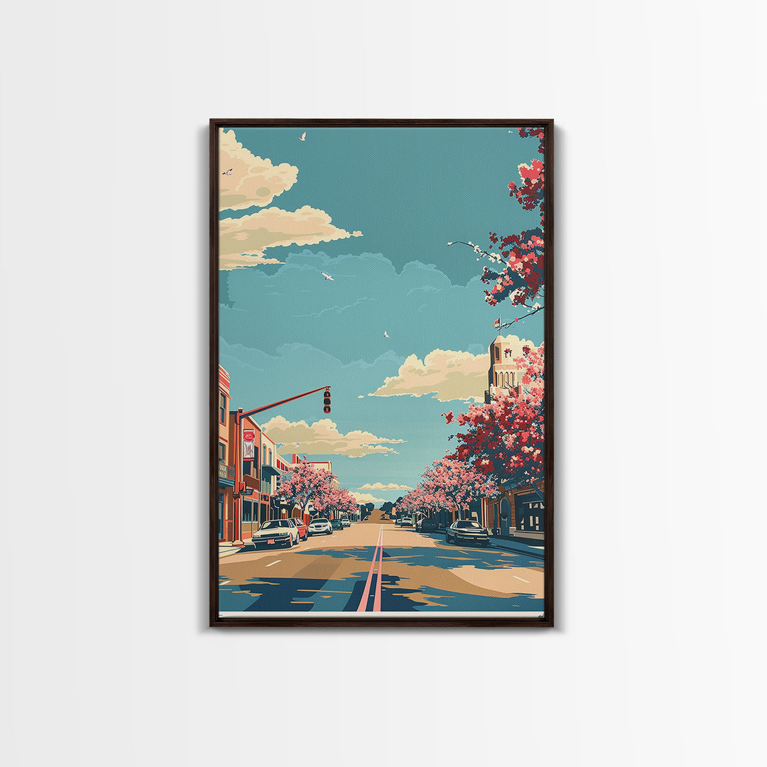Killeen Travel Poster, Framed Canvas Print, Poster Print, Travel Wall Art, Vintage Travel Print, Mid Century Wall Art, Travel Prints