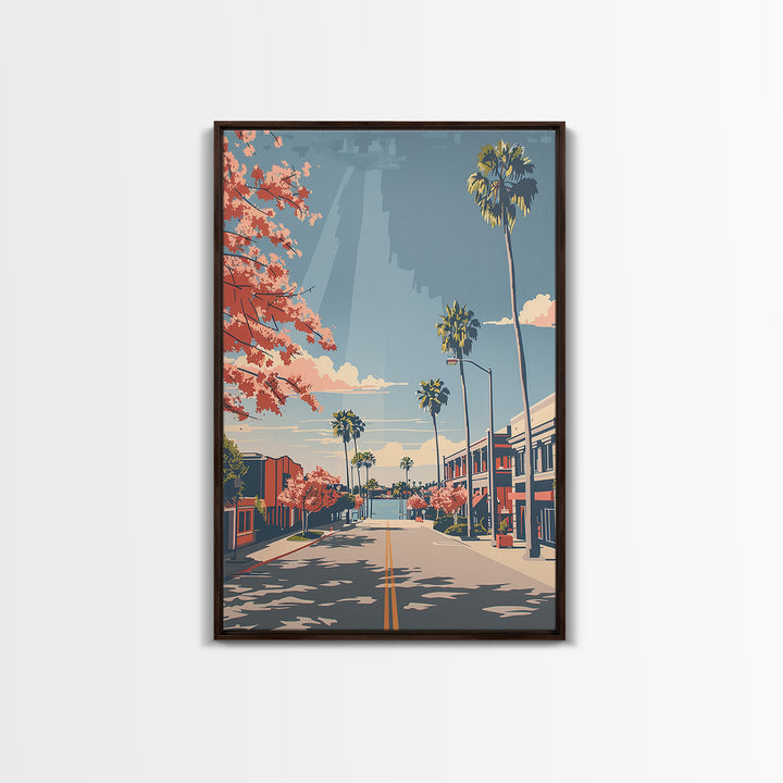 Lakeland Travel Poster, Framed Canvas Print, Travel Wall Art, City Wall Art, Gallery Wall Set, Travel Decor, Travel Prints, Wall Art