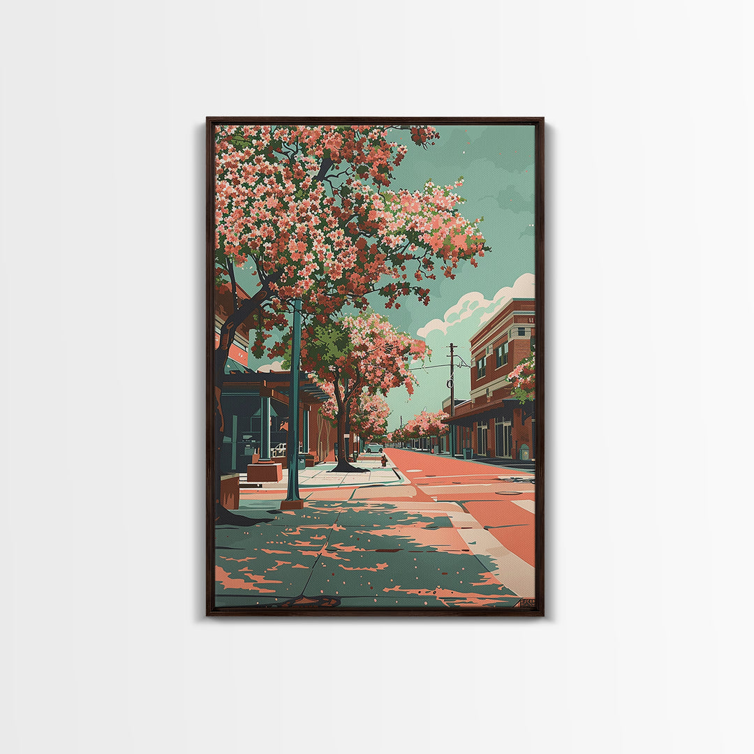 McKinney Travel Poster, Framed Canvas Print, Travel Art Print, Modern Wall Decor, Travel Wall Art, Travel Posters, Home Office Decor