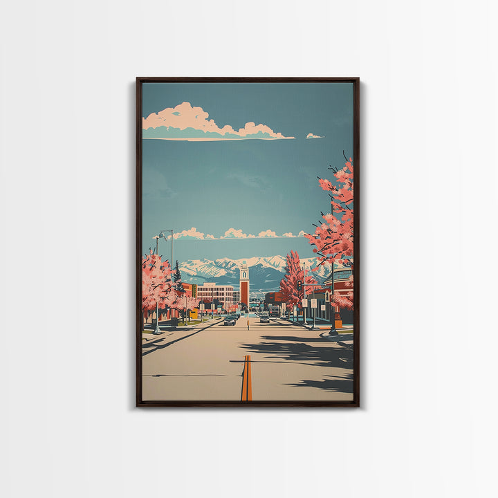 Meridian Travel Poster, Canvas Print, City Travel Poster, Travel Wall Art, Vintage City Poster, Gallery Wall Set, Retro Travel Print