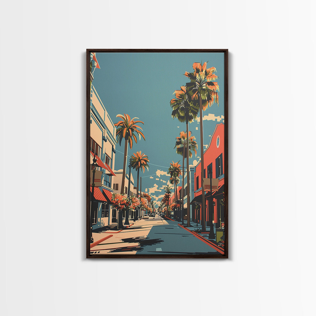 Miramar Travel Poster, Canvas Print, Travel Prints, Landscape Art, Vintage Posters, Vintage Travel Art, Wall Art, Retro Travel Print