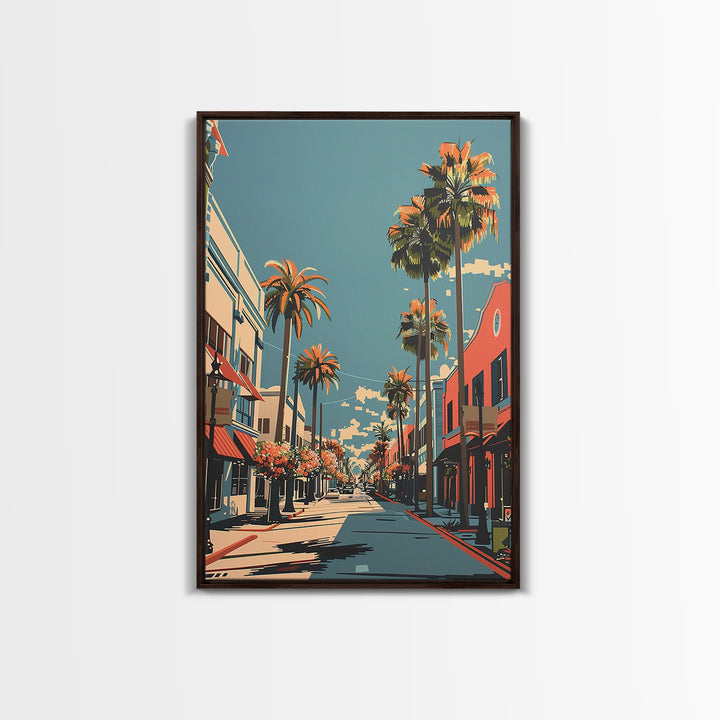 Miramar Travel Poster, Canvas Print, Travel Prints, Landscape Art, Vintage Posters, Vintage Travel Art, Wall Art, Retro Travel Print