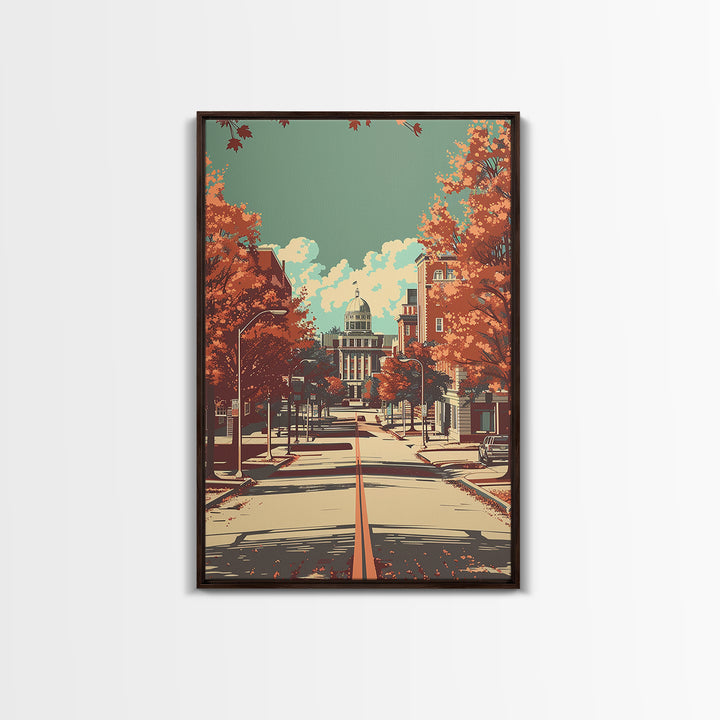 Montgomery Travel Poster, Canvas Print, City Art Print, Travel Wall Art, Vintage Travel Art, Vintage Travel Print, City Illustration