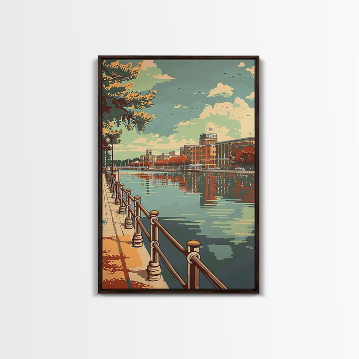 Newport News Travel Poster, Canvas Print, Retro Travel Poster, City Wall Art, Travel Posters, Vintage Travel Print, Gallery Wall Set
