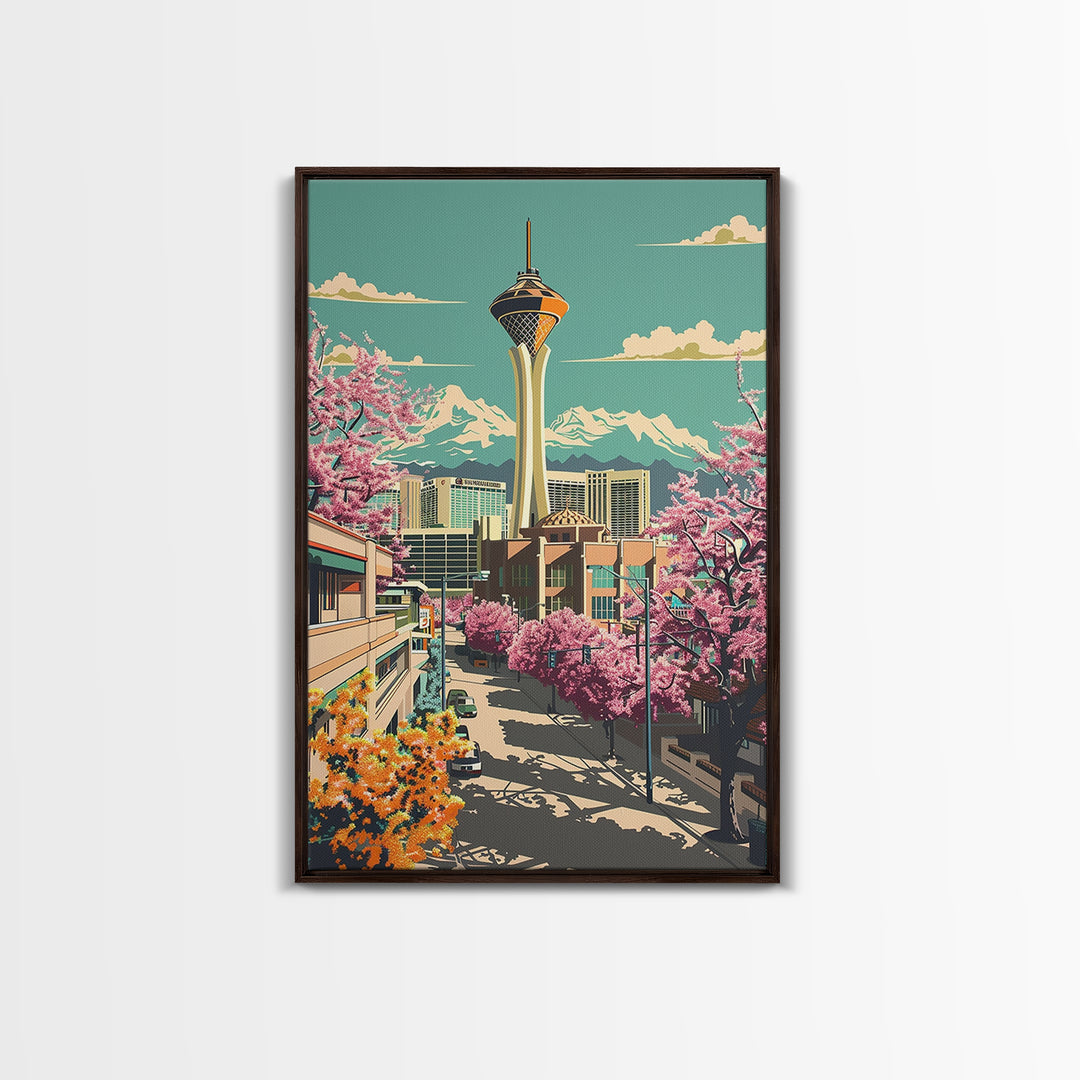 North Las Vegas Travel Poster, Canvas Print, City Art Print, Travel Wall Art, Colorful Wall Art, Retro Travel Poster, Travel Posters