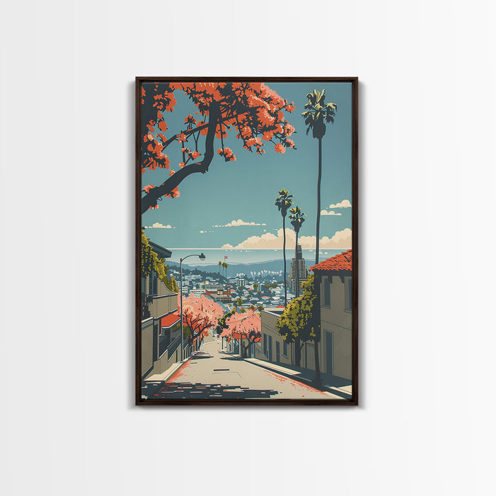 Orange Travel Poster, Canvas Print, City Travel Poster, Travel Wall Decor, Art Print, Retro Travel Poster, Poster Art, City Wall Art