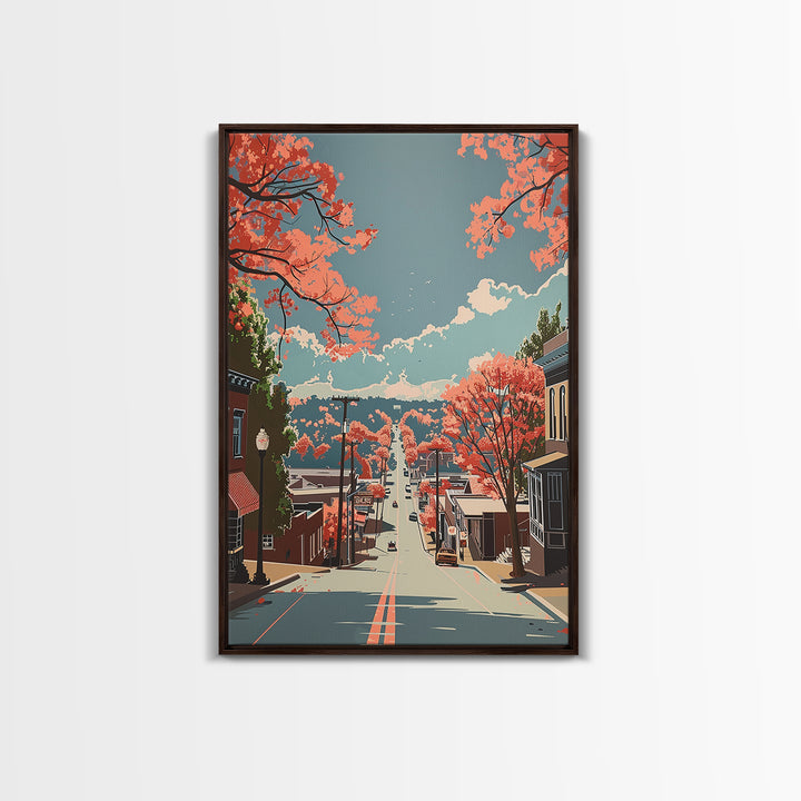 South Fulton Travel Poster, Framed Canvas Print, Retro Travel Poster, City Wall Art, Vintage Travel Art, Poster Art, Wanderlust Gift