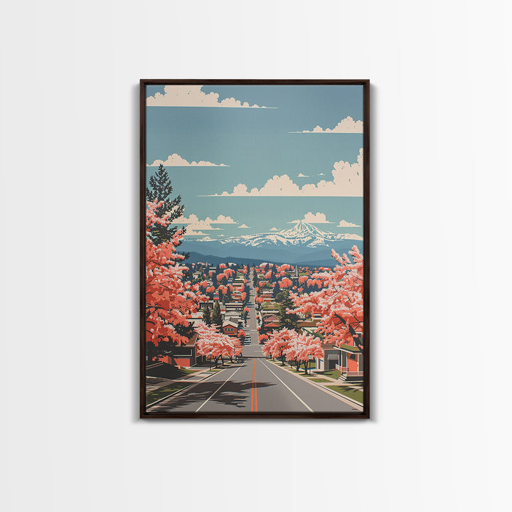 Spokane Valley Travel Poster, Canvas Print, City Travel Poster, Vintage City Poster, Minimalist Poster, Travel Print, Travel Posters