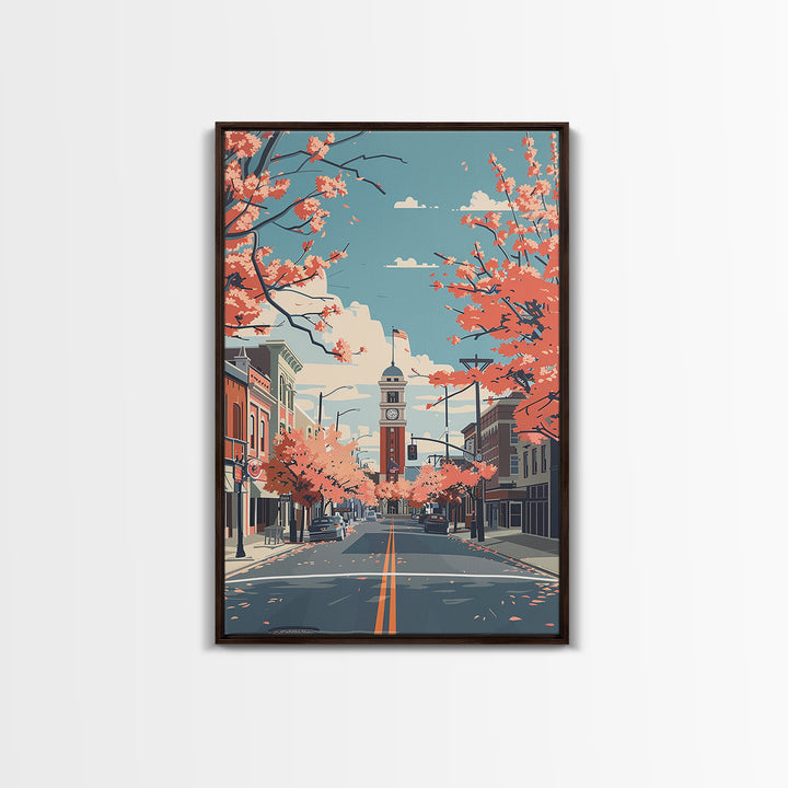 Springfield Travel Poster, Framed Canvas Print, City Travel Poster, Travel Wall Art, Gallery Wall Set, City Art Print, Travel Prints
