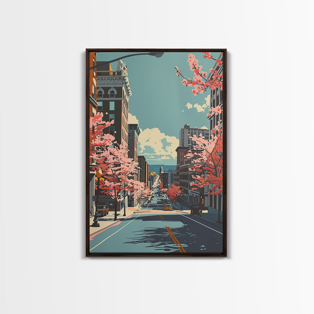 Syracuse Travel Poster, Canvas Print, City Travel Poster, Travel Wall Art, Watercolor Cityscape, Landscape Art, Living Room Wall Art