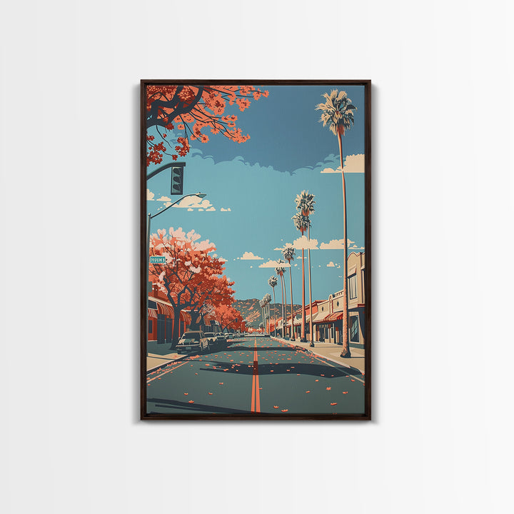 Victorville Travel Poster, Framed Canvas Print, Retro Travel Poster, City Wall Art, Vintage Poster, Retro Travel Print, Travel Print