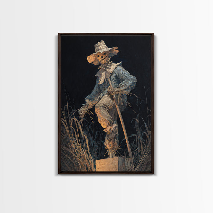 The Living Scarecrow, Dark Renaissance Art, Vertical Wall Art, Gothic Horror Wall Art, Canvas Print, Halloween Wall Art