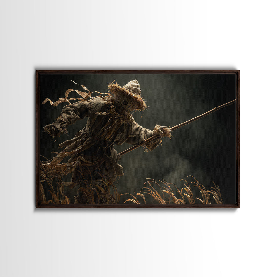 The Living Scarecrow, Baroque Witchcraft Art, Landscape Wall Art, Dark Fantasy Wall Art, Canvas Print, Halloween Wall Art