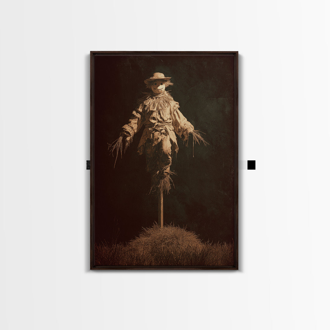 The Living Scarecrow, Decadent Gothic Art, Vertical Wall Art, Macabre Wall Art, Canvas Print, Halloween Wall Art, Statement Wall Art