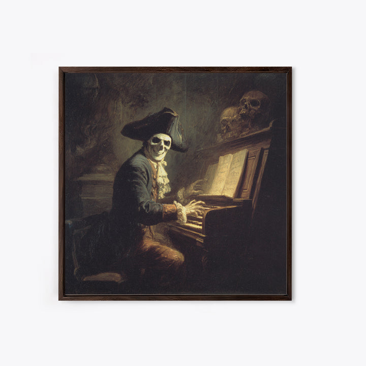 The Phantom Organist, Baroque Witchcraft Art, Square Wall Art, Dark Halloween Decor, Canvas Print, Halloween Wall Art, Spooky Wall Decor