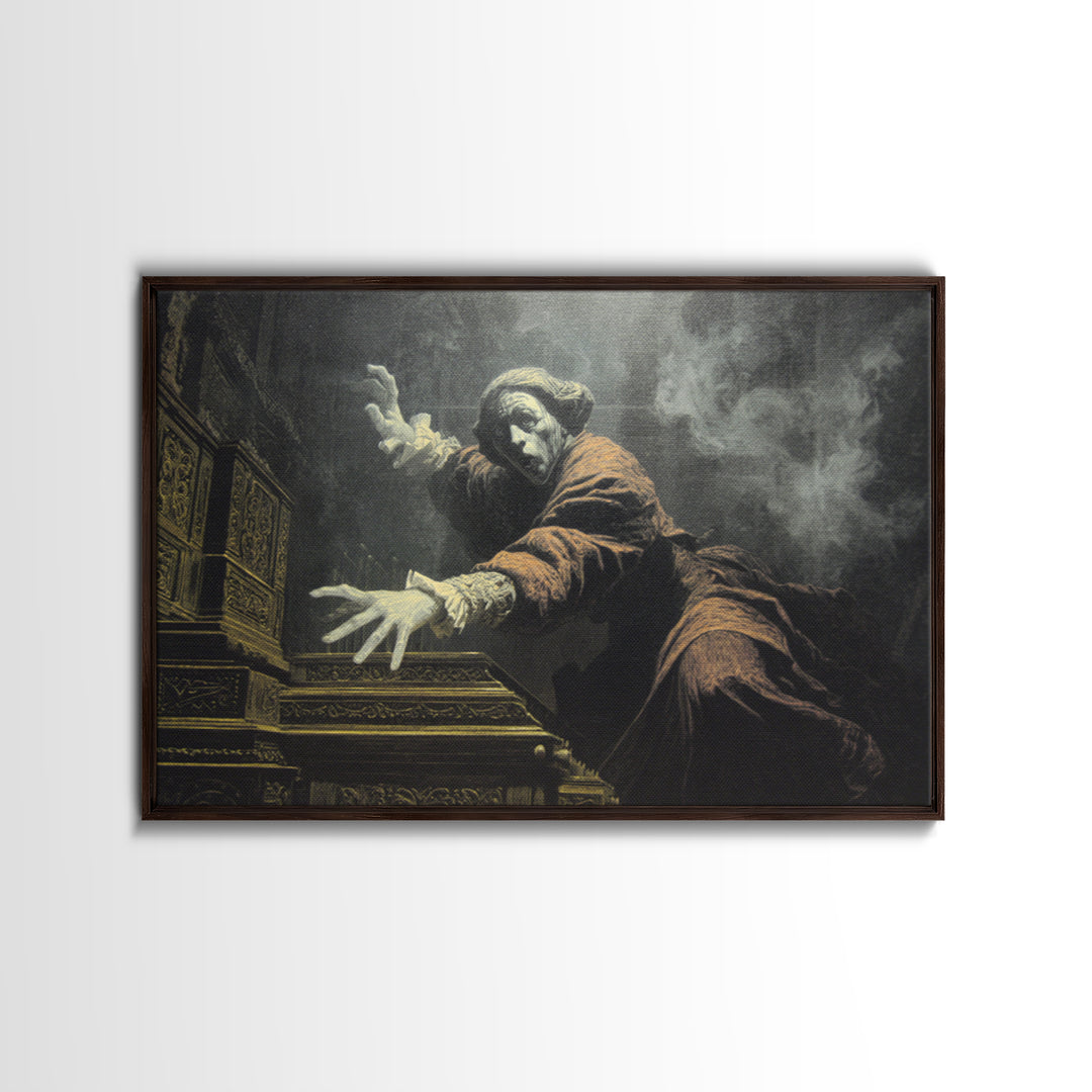 The Phantom Organist, Symbolist Gothic Landscape, Landscape Wall Art, Macabre Wall Art, Canvas Print, Halloween Wall Art