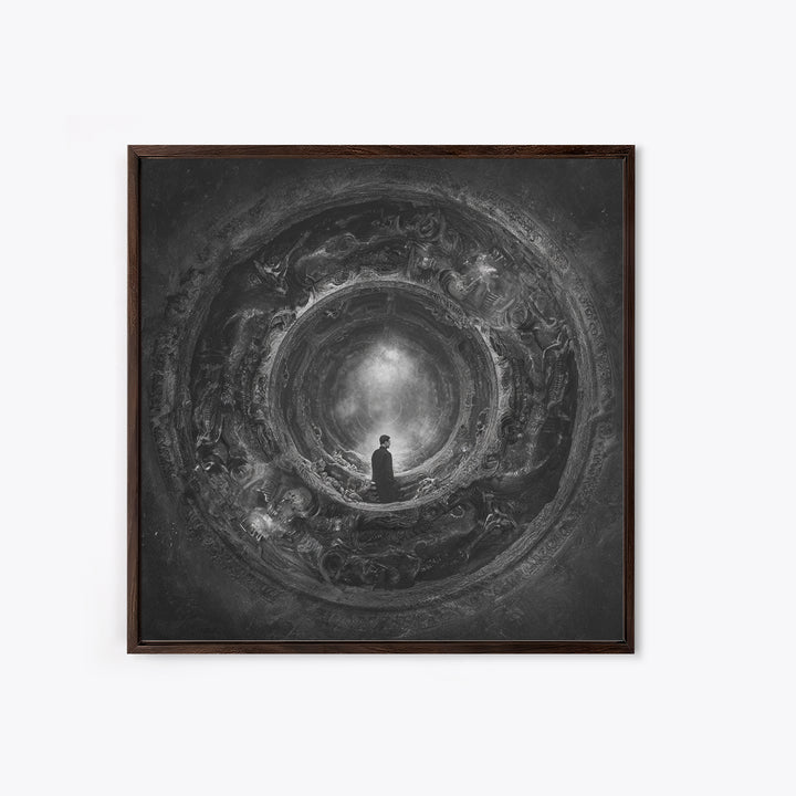 The Attic Whisperer, Biomechanical Horror Art, Square Wall Art, Dark Halloween Decor, Canvas Print, Halloween Wall Art, Statement Wall Art