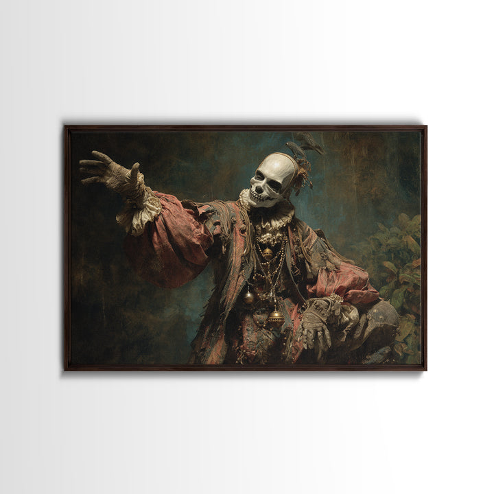 The Phantom Jester, Symbolist Gothic Landscape, Landscape Wall Art, Gothic Horror Wall Art, Canvas Print, Halloween Wall Art