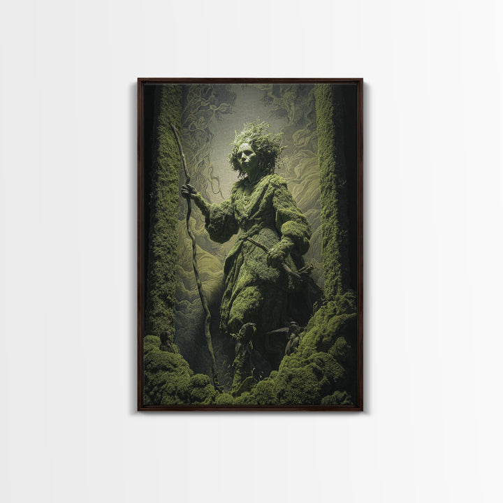 The Swamp Witch, Visionary Gothic Art, Vertical Wall Art, Dark Fantasy Wall Art, Canvas Print, Halloween Wall Art, Macabre Wall Art