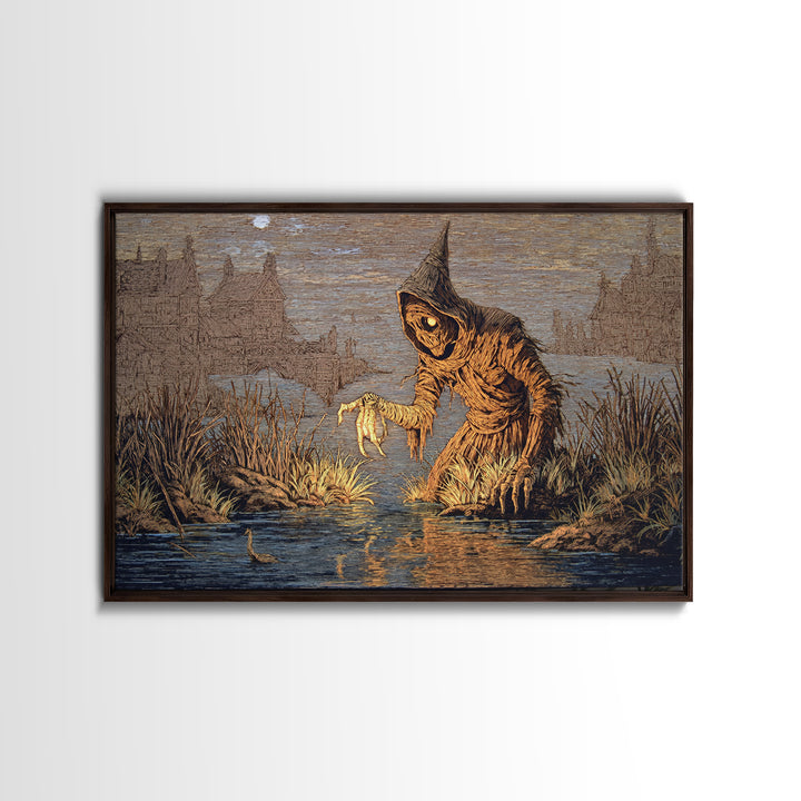 The Bog Mummy, Victorian Macabre Art, Landscape Wall Art, Dark Fantasy Wall Art, Canvas Print, Halloween Wall Art, Horror Wall Art