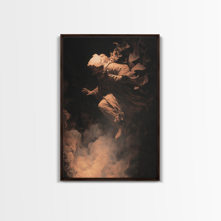 The Cave Oracle, Gothic Nightmare Art, Vertical Wall Art, Dark Halloween Decor, Canvas Print, Halloween Wall Art, Macabre Wall Art