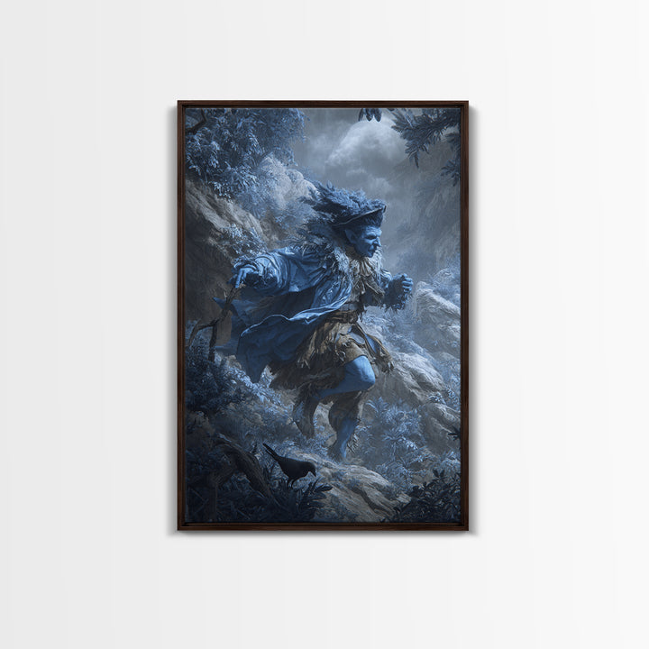 The Frost Goblin, Baroque Witchcraft Art, Vertical Wall Art, Gothic Horror Wall Art, Canvas Print, Halloween Wall Art, Macabre Wall Art