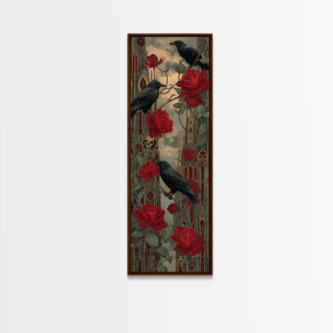 Storm Clouds over an Abandoned Field Framed Canvas Print, Dark Art, Fine Art Print, Living Room Decor, Fine Art, Nocturne, DAR-1x3-50