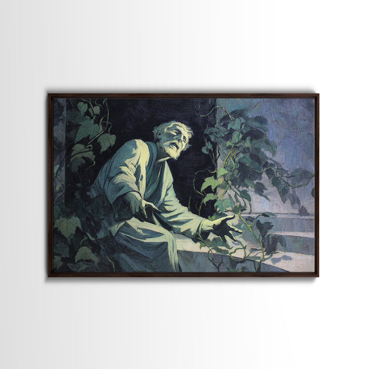 The Overgrown Chapel, Expressionist Gothic Art, Landscape Wall Art, Gothic Horror Wall Art, Canvas Print, Halloween Wall Art