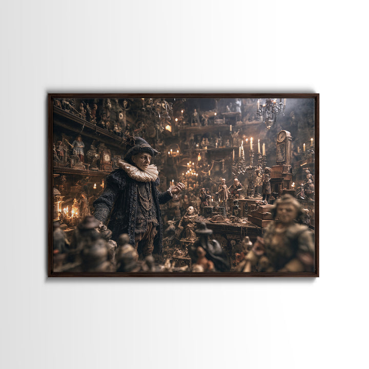The Midnight Antique Shop, Medieval Grotesque Art, Landscape Wall Art, Gothic Horror Wall Art, Canvas Print, Halloween Wall Art