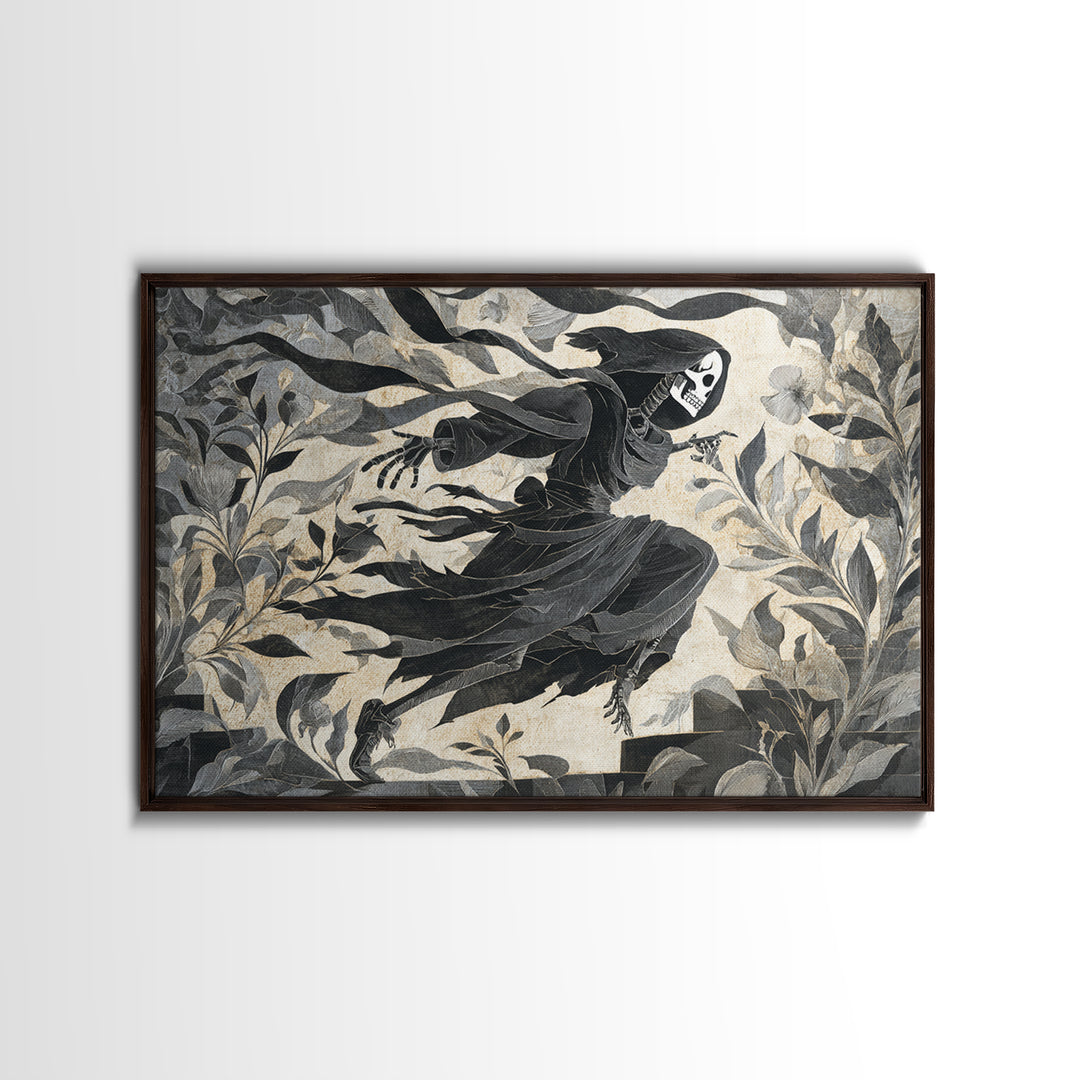 The Cemetery Greenhouse, Macabre Folk Print Art, Landscape Wall Art, Gothic Horror Wall Art, Canvas Print, Halloween Wall Art