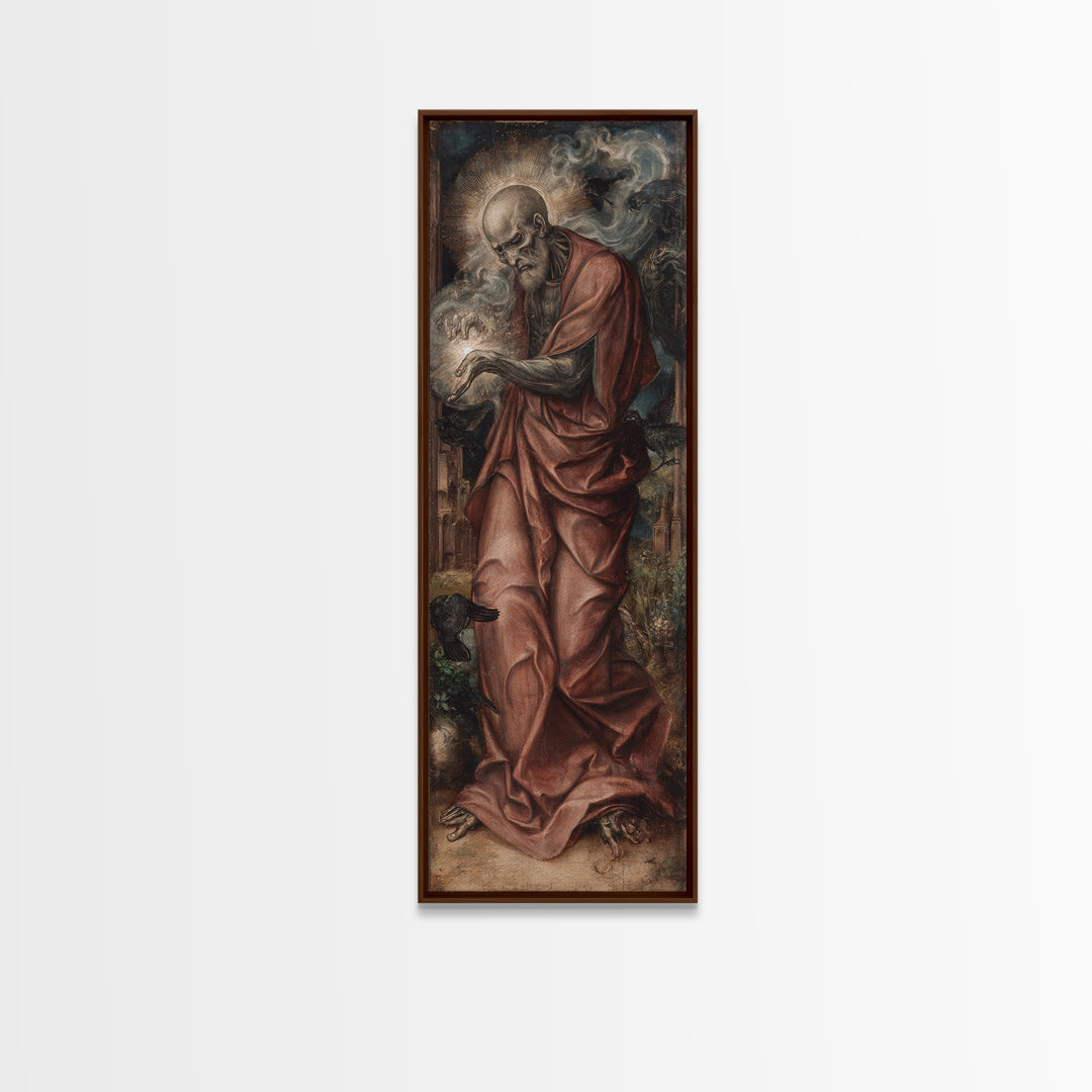 The Ghost Wedding, Dark Renaissance Art, Tall Narrow Wall Art, Dark Fantasy Wall Art, Framed Canvas Print, Halloween Wall Art