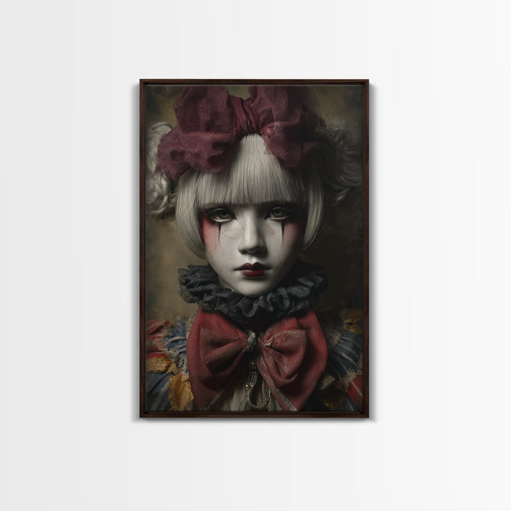 Cracked Porcelain Doll Portrait Canvas Print, Dark Art, Fine Art Print, Living Room Decor, Oil Painting, Nocturne, Wall Decor, DAR-2x3-7