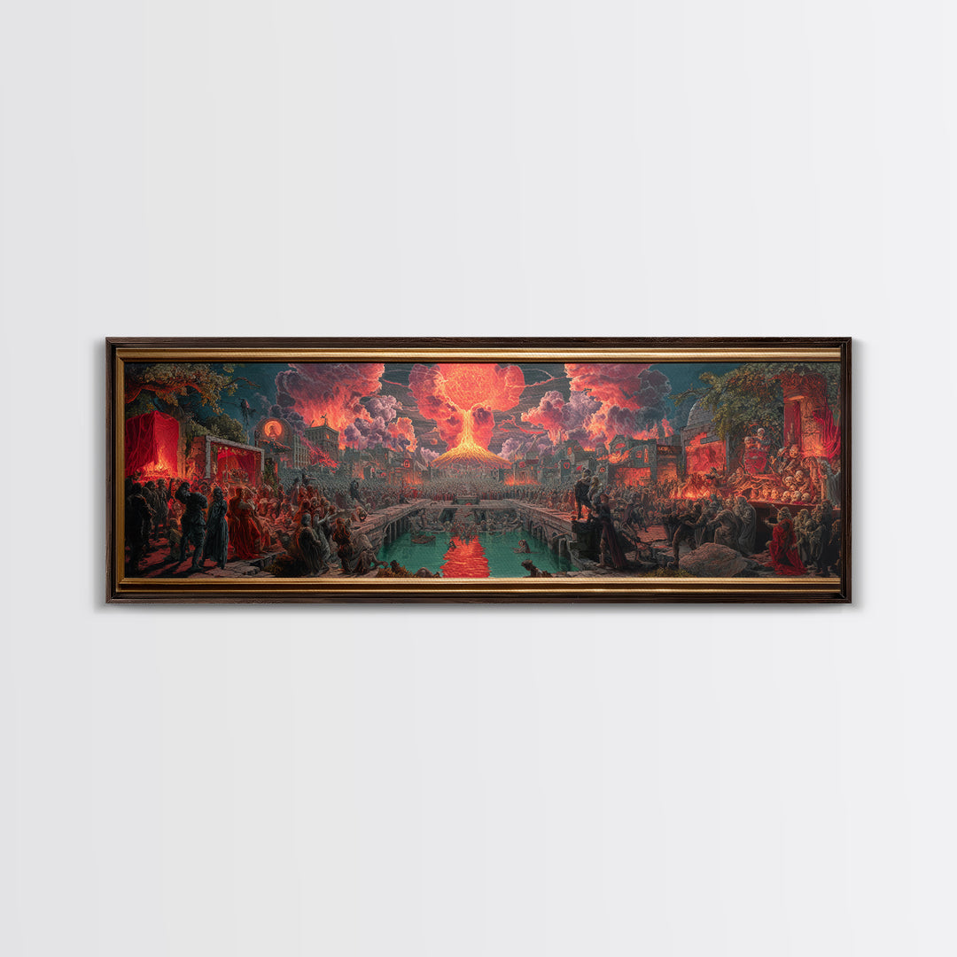 The Coffin Key, Apocalyptic Romantic Art, Extra Wide Wall Art, Gothic Horror Wall Art, Canvas Print, Halloween Wall Art, Seasonal Home Decor