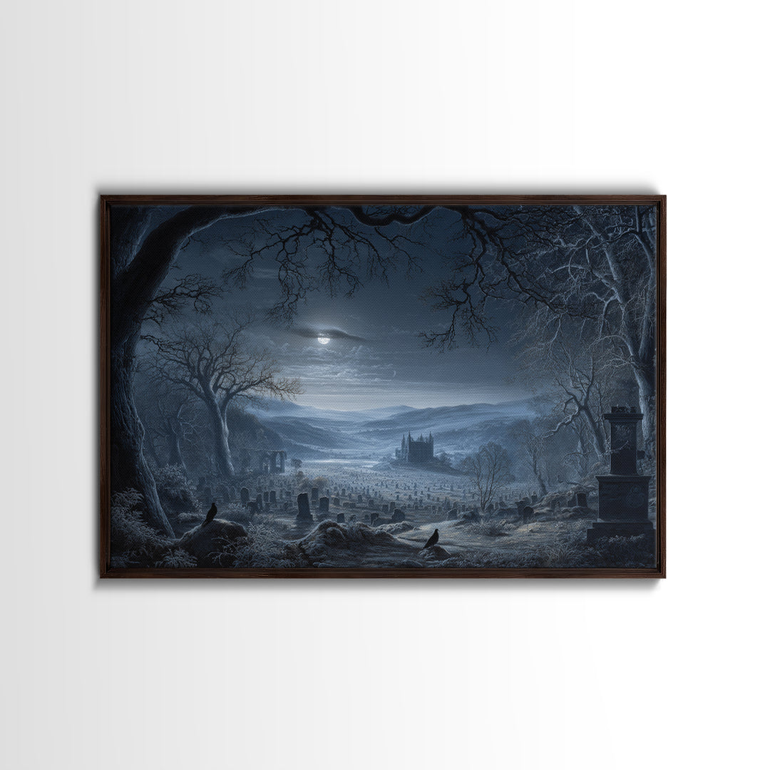 The Antique Spirit Board, Romantic Gothic Landscape, Landscape Wall Art, Dark Fantasy Wall Art, Framed Canvas Print