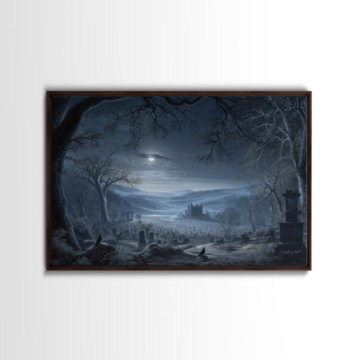 The Antique Spirit Board, Romantic Gothic Landscape, Landscape Wall Art, Dark Fantasy Wall Art, Framed Canvas Print