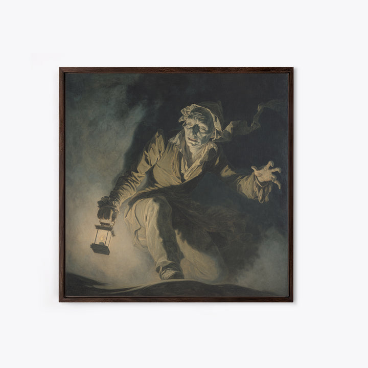 The Bone-Handled Lantern, Gothic Nightmare Art, Square Wall Art, Gothic Horror Wall Art, Canvas Print, Halloween Wall Art