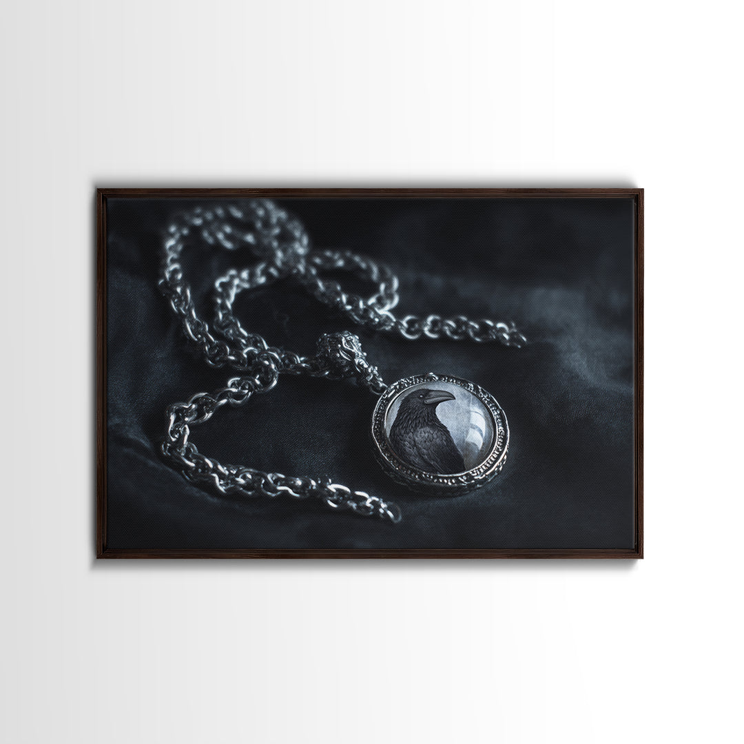 The Moonstone Amulet, Architectural Etching Art, Landscape Wall Art, Macabre Wall Art, Canvas Print, Halloween Wall Art