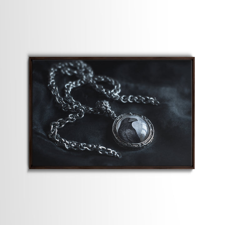 The Moonstone Amulet, Architectural Etching Art, Landscape Wall Art, Macabre Wall Art, Canvas Print, Halloween Wall Art