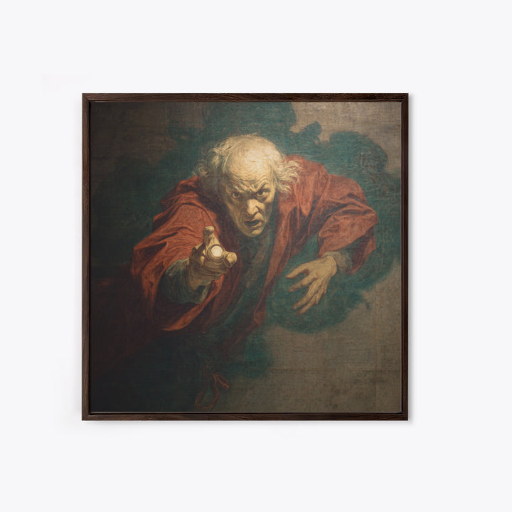 The Haunted Portrait, Dark Renaissance Art, Square Wall Art, Dark Fantasy Wall Art, Canvas Print, Halloween Wall Art