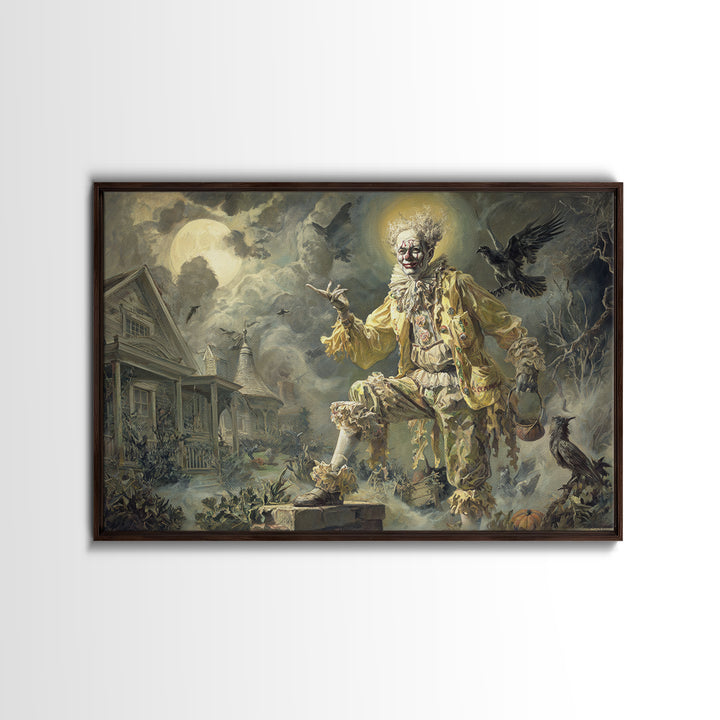 1950s Halloween Nostalgia, Dark Renaissance Art, Landscape Wall Art, Gothic Horror Wall Art, Framed Canvas Print