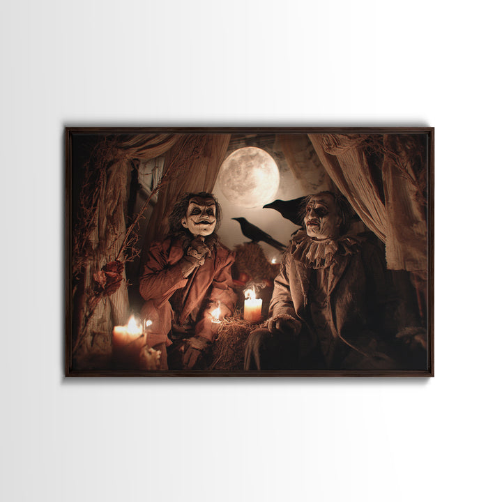 1950s Halloween Nostalgia, Gothic Nightmare Art, Landscape Wall Art, Gothic Horror Wall Art, Framed Canvas Print, Halloween Wall Art
