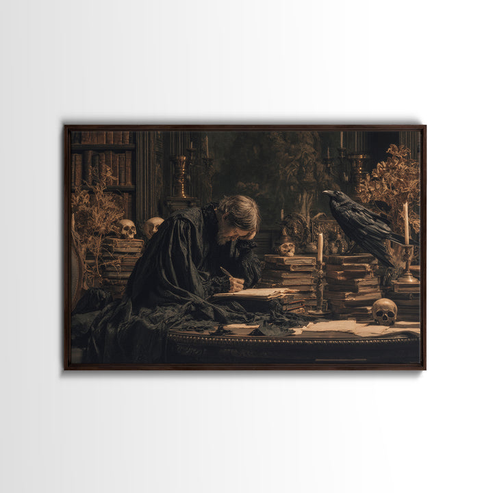 Dark Academia Halloween, Symbolist Gothic Landscape, Landscape Wall Art, Macabre Wall Art, Framed Canvas Print, Halloween Wall Art