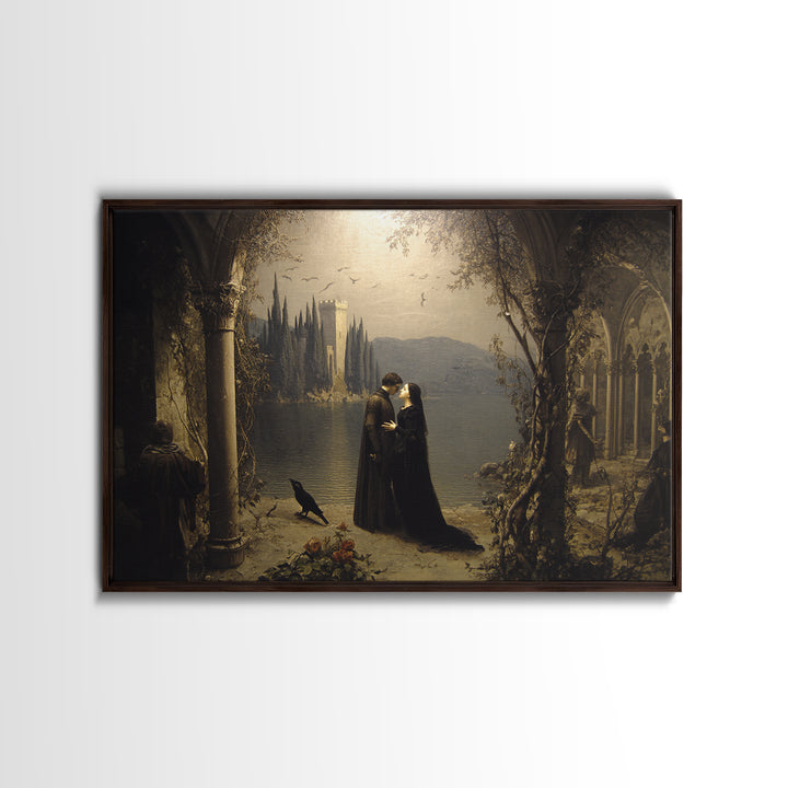 Gothic Romance, Symbolist Gothic Landscape, Landscape Wall Art, Macabre Wall Art, Canvas Print, Halloween Wall Art, Halloween Decor