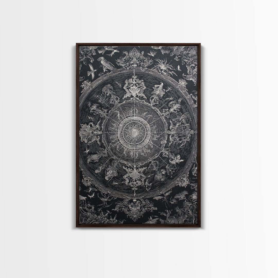 Black Lace And Cobwebs, Victorian Macabre Art, Vertical Wall Art, Gothic Horror Wall Art, Framed Canvas Print, Halloween Wall Art