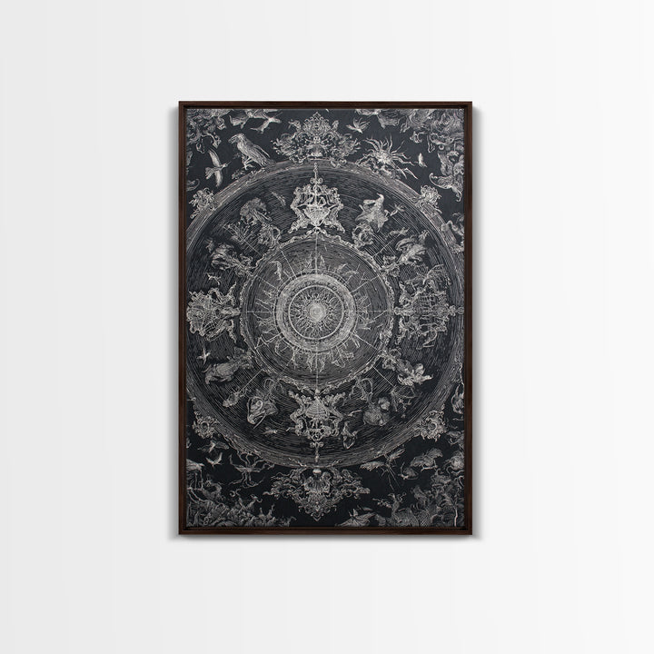 Black Lace And Cobwebs, Victorian Macabre Art, Vertical Wall Art, Gothic Horror Wall Art, Framed Canvas Print, Halloween Wall Art