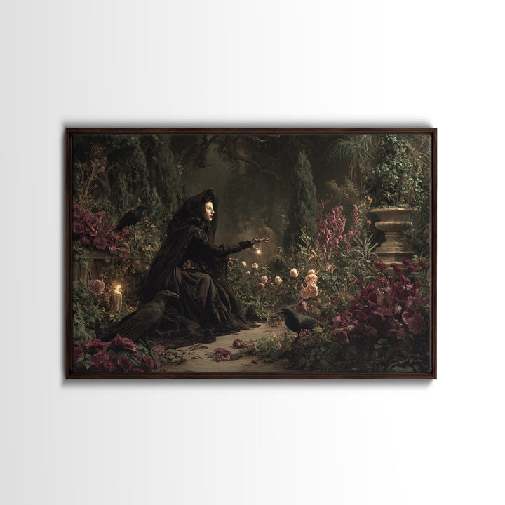 The Poison Garden, Symbolist Gothic Landscape, Landscape Wall Art, Gothic Horror Wall Art, Framed Canvas Print, Halloween Wall Art