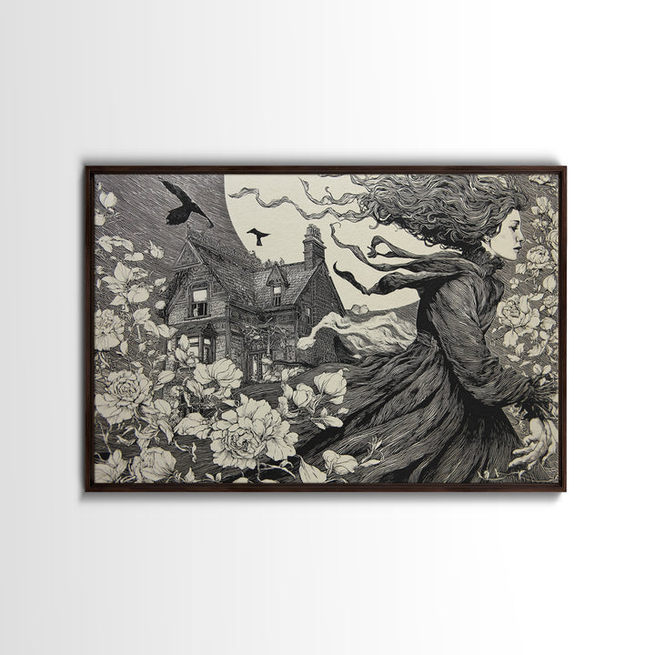 The Poison Garden, Victorian Macabre Art, Landscape Wall Art, Macabre Wall Art, Canvas Print, Halloween Wall Art, Horror Wall Art