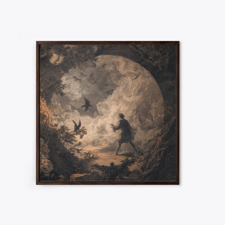 The Dream Eater, Baroque Witchcraft Art, Square Wall Art, Macabre Wall Art, Canvas Print, Halloween Wall Art, Dark Fantasy Art